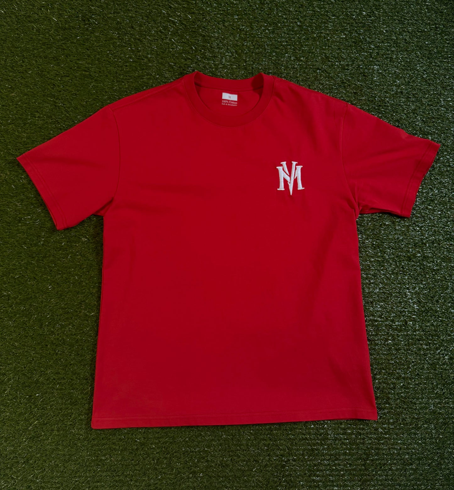 MV Red Embroidery T Shirt