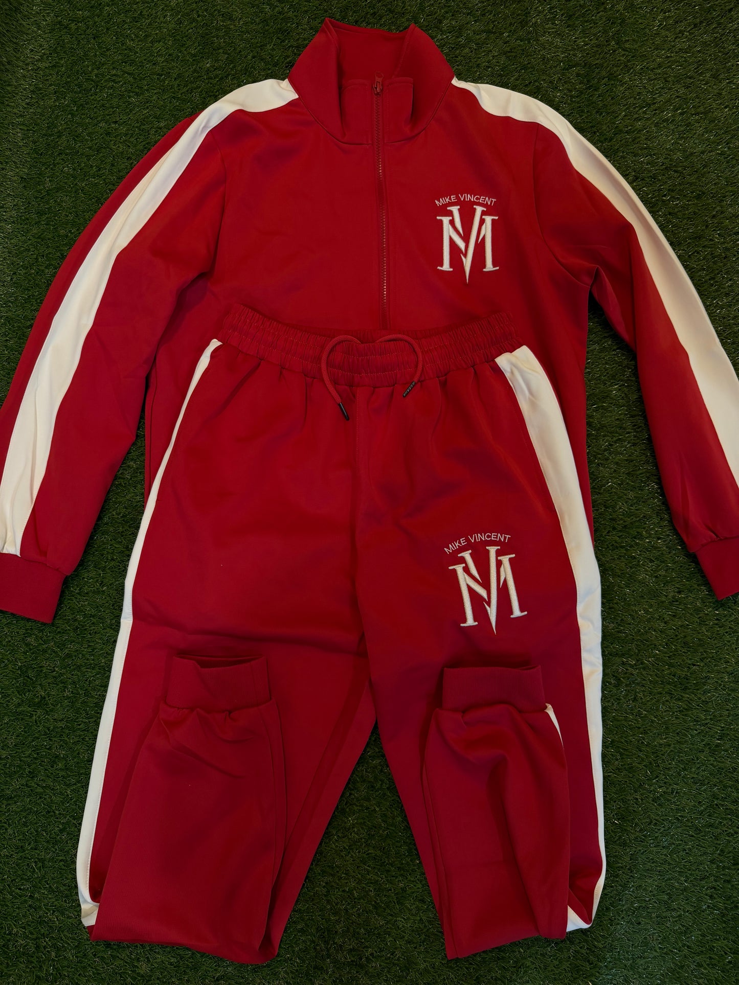 MV BURGUNDY/CREAM TRACKSUIT